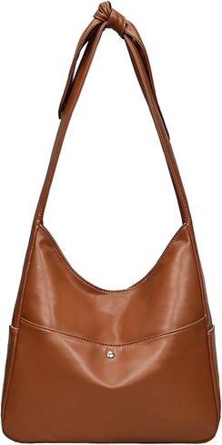 Hobo Bags for Women Slouchy Tote Bag Soft Casual PU Leather Shoulder Purses Work Everyday Handbags in Saudi Arabia