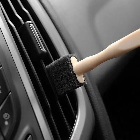 20 PcsCar Air Vent Cleaning Brush, Disposable Car Air Vent Cleaning Sponge Head, Mini Duster for Automotive AC Vents, Dashboard, Keyboard & Blinds in Saudi Arabia