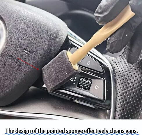 20 PcsCar Air Vent Cleaning Brush, Disposable Car Air Vent Cleaning Sponge Head, Mini Duster for Automotive AC Vents, Dashboard, Keyboard & Blinds in Saudi Arabia