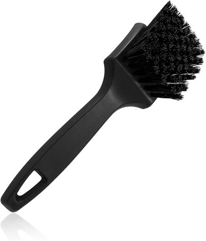 Car Carpet Cleaning Brush, 8.5-Inch Tire Cleaner Scrub Brushes with Stiff Bristles, Wheel Hub Scrub Brush Exterior Washing Supplies for Sedan SUV Truck, Car Accessories (Black) in Saudi Arabia