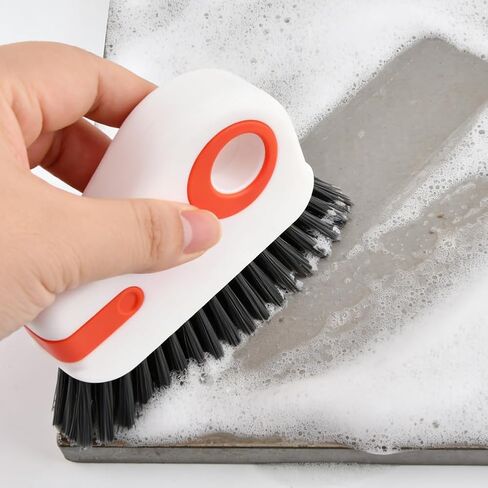 2Pcs Window Track Cleaner with Hard Bristle Brush & Scraper, 2-in-1 Groove Cleaning Tool for Sliding Door Tracks, Window Sills, and Seal Crevices in Kuwait
