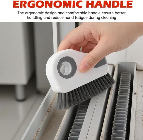 2Pcs Window Track Cleaner with Hard Bristle Brush & Scraper, 2-in-1 Groove Cleaning Tool for Sliding Door Tracks, Window Sills, and Seal Crevices in Kuwait