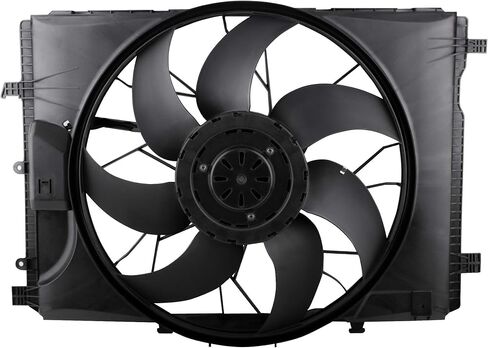 BOXI 621-373 Radiator Brushless Cooling Fan Assembly Fit for Mercedes-Benz W204 C250 C300 C350 C63 AMG W212 E350 E550 E63 AMG GLK250 GLK350 SLK250 SLK350 (Replace 2045000293) in Saudi Arabia