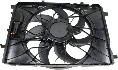 BOXI 621-373 Radiator Brushless Cooling Fan Assembly Fit for Mercedes-Benz W204 C250 C300 C350 C63 AMG W212 E350 E550 E63 AMG GLK250 GLK350 SLK250 SLK350 (Replace 2045000293) in Saudi Arabia