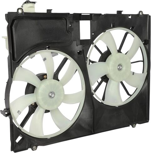 Radiator Cooling Fan Dual Fans 620-555 Compatible with 2004 2005 2006 for Lexus for RX330 Radiator Condenser Fan Assembly Black in Saudi Arabia