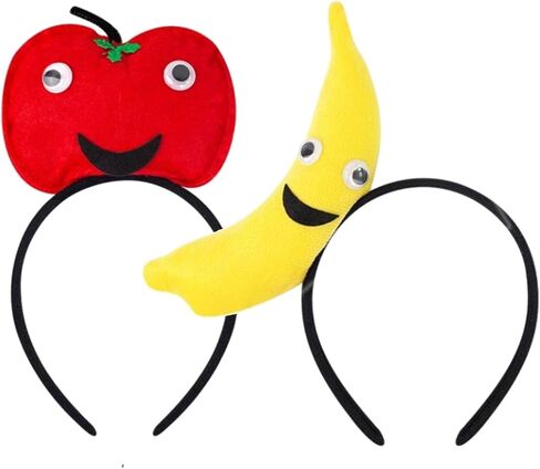 Kirei Sui 2-Piece Apple & Banana Headband Fruits Cute & Soft Costume for Halloween Christmas Party Accessories in Saudi Arabia