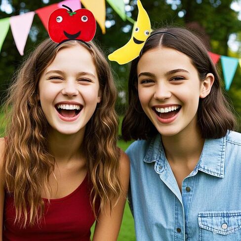 Kirei Sui 2-Piece Apple & Banana Headband Fruits Cute & Soft Costume for Halloween Christmas Party Accessories in Saudi Arabia