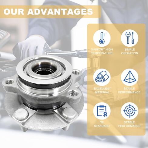 513298 Pair 2 Front Wheel Hub & Bearing Assembly for 2008-2013 Nissan Rogue 2014-2015 Rogue Select, for 2007-2012 Sentra 2.5L in Kuwait