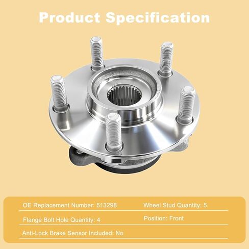513298 Pair 2 Front Wheel Hub & Bearing Assembly for 2008-2013 Nissan Rogue 2014-2015 Rogue Select, for 2007-2012 Sentra 2.5L in Kuwait