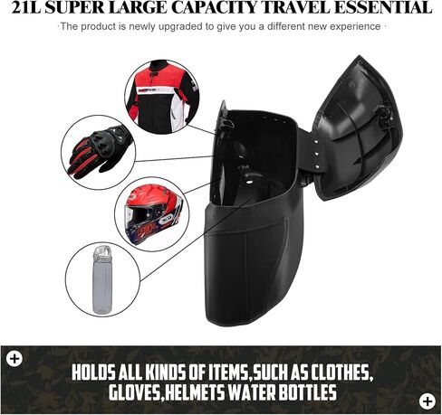 Motorcycle Hard Saddle Bags Universal saddlebags Replacement for Harley Sportster 883 VTX1300 VTX1800 Touring Road King, Hard Saddle Tail Bags for Horses fit for Yamaha Kawasaki Honda in Saudi Arabia