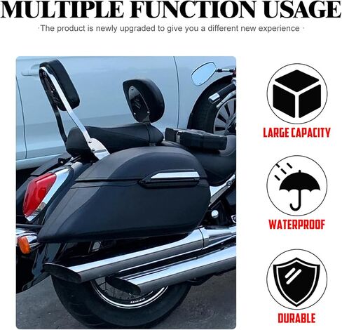 Motorcycle Hard Saddle Bags Universal saddlebags Replacement for Harley Sportster 883 VTX1300 VTX1800 Touring Road King, Hard Saddle Tail Bags for Horses fit for Yamaha Kawasaki Honda in Saudi Arabia