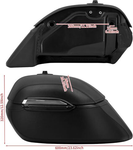Motorcycle Hard Saddle Bags Universal saddlebags Replacement for Harley Sportster 883 VTX1300 VTX1800 Touring Road King, Hard Saddle Tail Bags for Horses fit for Yamaha Kawasaki Honda in Saudi Arabia