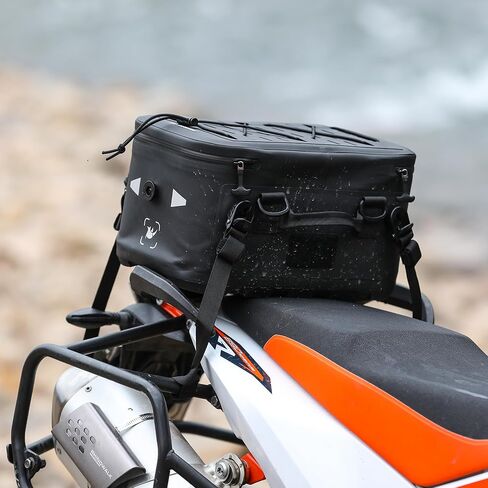 Rhinowalk Motorcycle Top Case Expantion Tail Seat Bag 16L Waterproof Dual-Use Saddle Bag with Quick-Release Straps Camera Drone Storag Thermal Insulation in Saudi Arabia