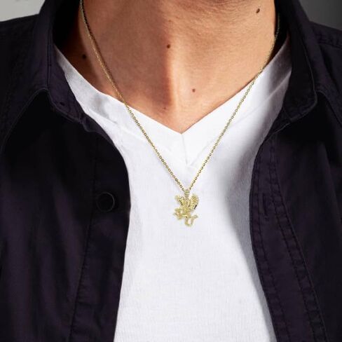 Majestic Gold Eagle Pendant with Captured Snake Pendant 925 Sterling Silver in Saudi Arabia