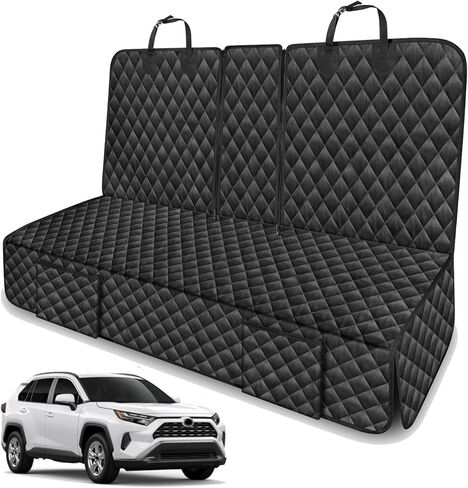 غطاء مقعد سيارة للكلاب للمقعد الخلفي متوافق مع ملحقات Toyota RAV4 RAV-4 Tacoma CHR 2000-2025 2026، أغطية مقاعد خلفية مضادة للماء وغير قابلة للانزلاق in Saudi Arabia