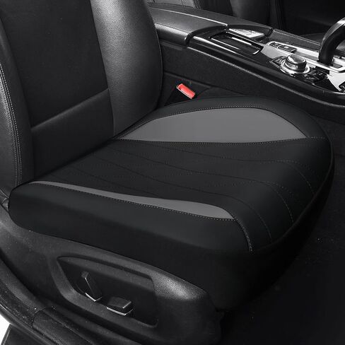 Car Seat Covers Full Set, Leather Car Seat Cushion, Breathable Materials, Suitable for Most Car SUV/Truck/Sedan/Automotive (Black, Single-Piece) in Saudi Arabia