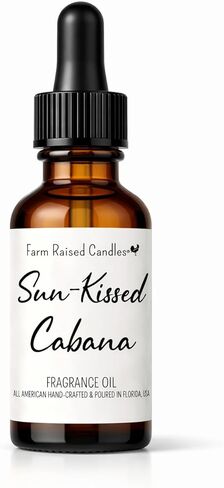 قطرات رائحة شموع المزرعة - 1 أونصة سائلة (30 مل) 400+ زجاجة قطرة - زيت عطري فاخر مصنوع في الولايات المتحدة الأمريكية من صن كيسد كابانا، - ناشرات، آلات رائحة، شموع، ذوبان، زيت كرة مجفف للصوف in Kuwait