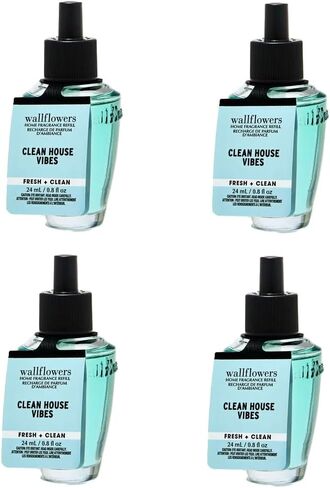 Bath & Body Works Clean House Vibes WallFlower Fragrance Bulb Refills 4 Pack in Saudi Arabia