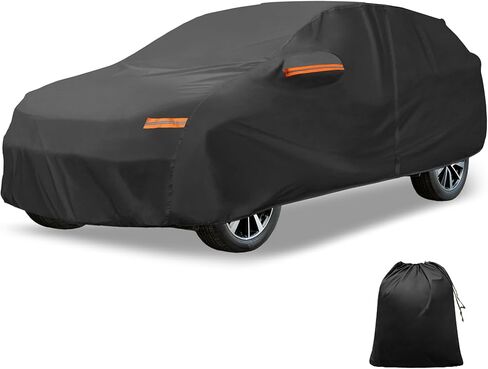 X AUTOHAUX غطاء سيارة في الهواء الطلق مقاوم للماء الشمس المطر الثلوج البرد حماية مع الجانب الأيسر الباب سستة 210D-PU لشركة هيونداي كونا in Saudi Arabia