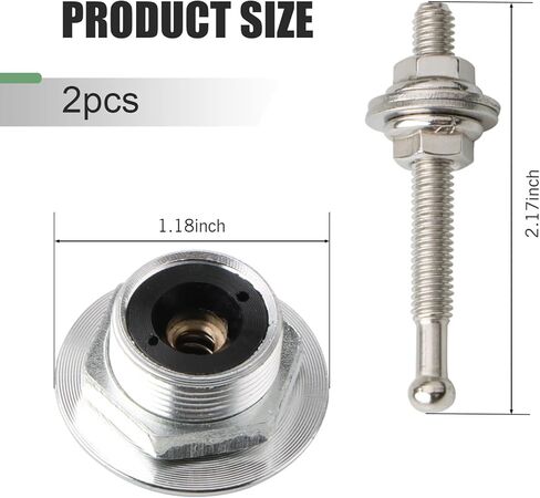 2PCS Vehicle Hood Pins, Alloy Rust-proof & Breakproof Hood Lock, Carbon Fiber Texture Fixing Tool for Quick Release Lock Latch Bumper, Universal for Most Cars, Trucks, SUVs (Silver) in Saudi Arabia