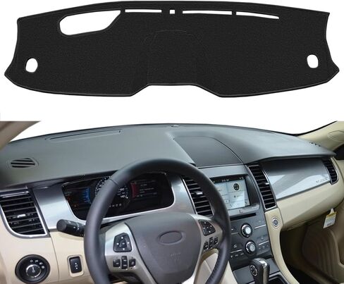 Dash Cover Mat Custom Fit for Ford Taurus with Head Up Collision Warning System with Light Sensor,Without Speaker Dashboard Cover Pad Carpet (Black) K380B in Saudi Arabia