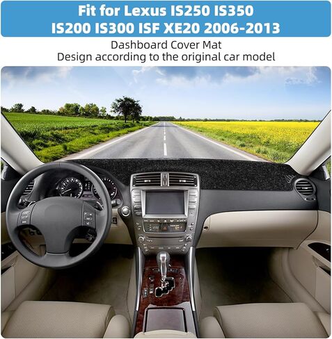 Dash Cover Mat for Lexus IS250 IS350 IS200 IS300 ISF XE20 2006-2013 Non-Slip Dashboard Cover Mat Sunshade UV Rays Protector Interior Accessories in Saudi Arabia