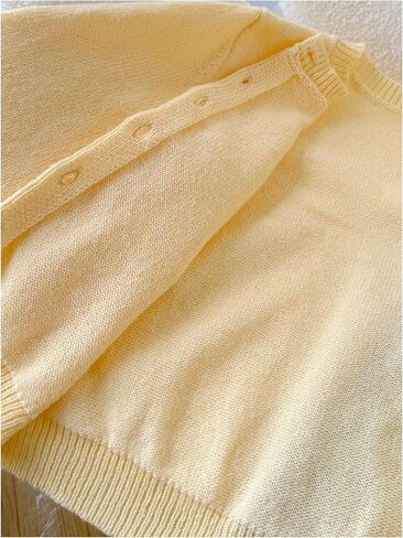 SweatyRocks Girl's Button Down Cardigan Crew Neck Long Sleeve Casual Sweater Cardigans in Saudi Arabia