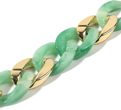Trendy Resin Bangle Candy Color Chain Wristband Jewelry For Women Girl Adjustable Bangle Handmade Birthday Gift Wome in Saudi Arabia