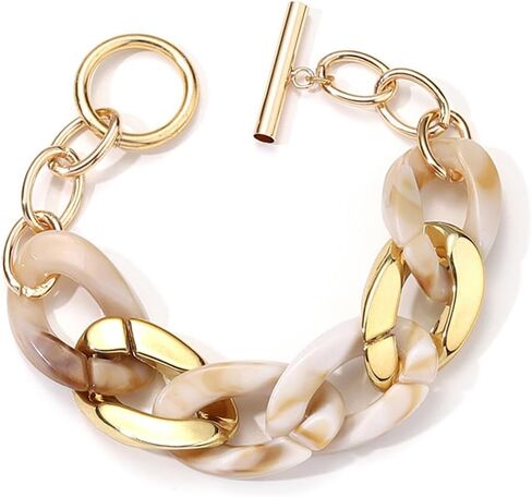 Trendy Resin Bangle Candy Color Chain Wristband Jewelry For Women Girl Adjustable Bangle Handmade Birthday Gift Wome in Saudi Arabia