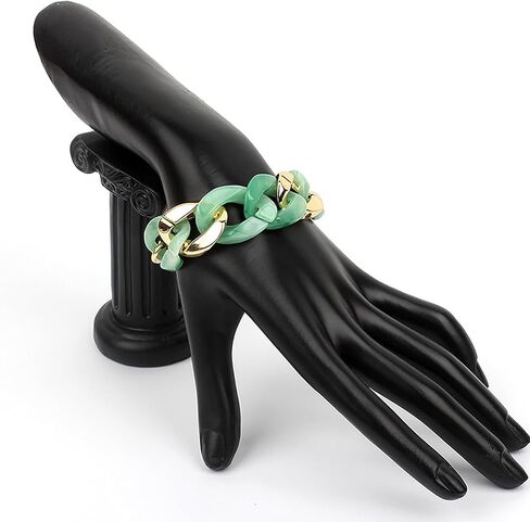 Trendy Resin Bangle Candy Color Chain Wristband Jewelry For Women Girl Adjustable Bangle Handmade Birthday Gift Wome in Saudi Arabia