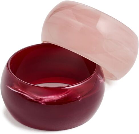 ADINA EDEN Women's Berry Blush Resin Bangle Stack Set in Kuwait