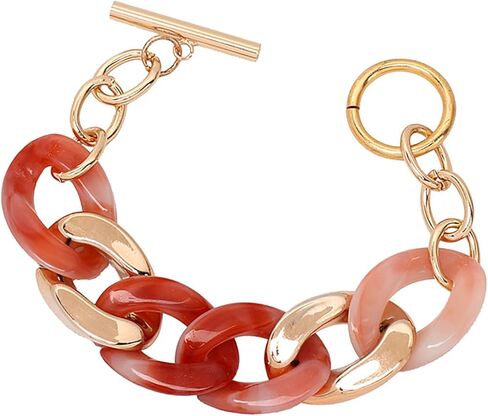 Trendy Resin Bangle Candy Color Chain Wristband Jewelry For Women Girl Adjustable Bangle Handmade Birthday Gift Wome in Saudi Arabia