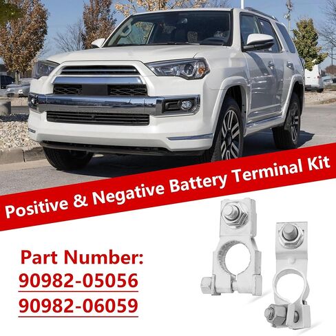 Positive & Negative Battery Terminal Kit for Toyota 4Runner 2010-2014 for Toyota RAV4 2013-2018 Battery Cable Terminal End Replace 90982-05056 90982-06059 2Pcs in Saudi Arabia