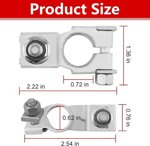 Positive & Negative Battery Terminal Kit for Toyota 4Runner 2010-2014 for Toyota RAV4 2013-2018 Battery Cable Terminal End Replace 90982-05056 90982-06059 2Pcs in Saudi Arabia
