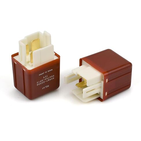 2-Pack 90987-02006,40A 12V DC 4-Pin SPST مرحل السيارات، مرحل السيارات متوافق مع مجموعة مختارة من Toyota Corolla/Camry/RAV4 وLexus - يعمل على إصلاح رمز P069E، ومروحة التبريد وفشل مضخة الوقود in Kuwait