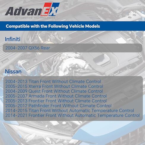 271505Z000 HVAC Manual Control Module Blower Motor Resistor Compatible with Infiniti QX56 Nissan Armada/Frontier/Pathfinder/Quest/Titan/Xterra Replace 271507S000 RU-365 in Saudi Arabia