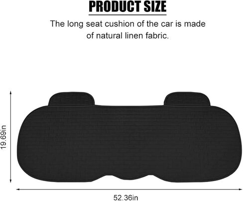 Car Back Seat Cover, Anti-Slip Long Comfortable Vehicle Rear Chair Protectors with Storage Pocket, Breathable Automotive Back Bench Cushion Pad, Universal for SUV Sedan Truck (Black) in Saudi Arabia