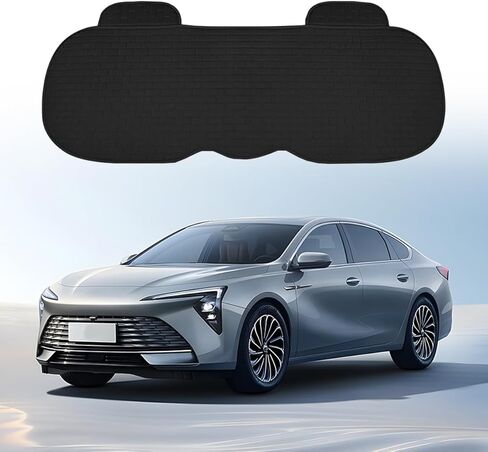 Car Back Seat Cover, Anti-Slip Long Comfortable Vehicle Rear Chair Protectors with Storage Pocket, Breathable Automotive Back Bench Cushion Pad, Universal for SUV Sedan Truck (Black) in Saudi Arabia
