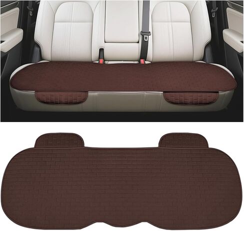Car Back Seat Cover, Anti-Slip Long Comfortable Vehicle Rear Chair Protectors with Storage Pocket, Breathable Automotive Back Bench Cushion Pad, Universal for SUV Sedan Truck (Black) in Saudi Arabia