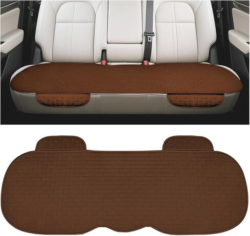 Car Back Seat Cover, Anti-Slip Long Comfortable Vehicle Rear Chair Protectors with Storage Pocket, Breathable Automotive Back Bench Cushion Pad, Universal for SUV Sedan Truck (Black) in Saudi Arabia