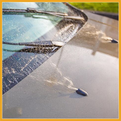 مجموعة فوهات ممسحة الزجاج الأمامي لسيارة تويوتا تاكوما مع حشوات خرطوم سائل بطول 1 متر - عبوة من 6 قطع بديلة باللون الأسود in Kuwait