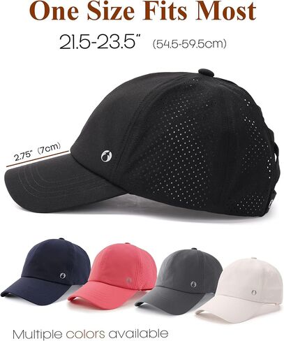 FURTALK Womens Baseball Caps Ponytail Hat Adjustable Criss Cross Mesh Back & Quick Drying Trucker Hats Women in Saudi Arabia