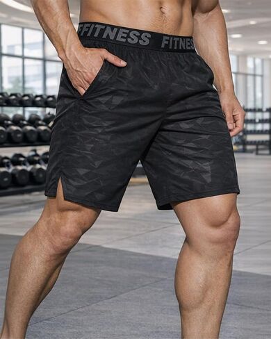 Men's Running Shorts Quick Dry Workout Athletic Short with Pockets in Saudi Arabia