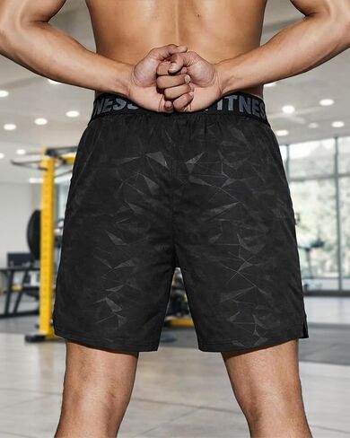 Men's Running Shorts Quick Dry Workout Athletic Short with Pockets in Saudi Arabia