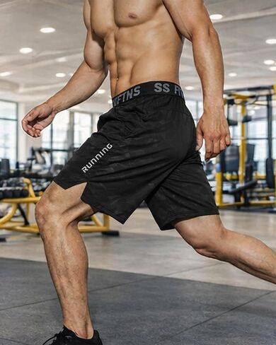 Men's Running Shorts Quick Dry Workout Athletic Short with Pockets in Saudi Arabia
