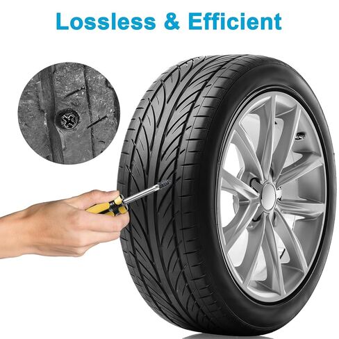 طقم إصلاح قابس لولبي الإطارات 100 قطعة من Linkstyle، مقاسين لإصلاح الأظافر المطاطية لإصلاح ثقب إطار الشاحنة والدراجة النارية in Kuwait