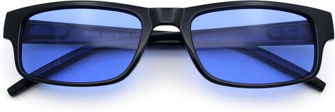 Mens Small Face Snug Fit Color Lens Rectangular Plastic Frame Sunglasses in Kuwait