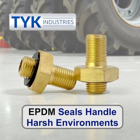 TYK Industries Large Bore AD1 Tire Valve Adapters for OTR, Truck and Farm Tires - Converts Large Bore Valve Stems Down to Standard Bore - Inside Hex Nut Style - 5 Pack in Saudi Arabia