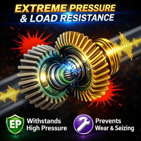Realth Lithium Grease 1 oz High Temp Waterproof Synthetic Industrial Lubricant for Worm Gears, Rollers, Chains & Bearings, Ideal for Heavy-Duty Industrial & Automotive Use in Saudi Arabia