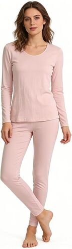 Real Silk Life Womens Silk Thermal Underwear Sets Long Johns Thermal Set for Women Soft Base Layer Top and Bottom in Saudi Arabia